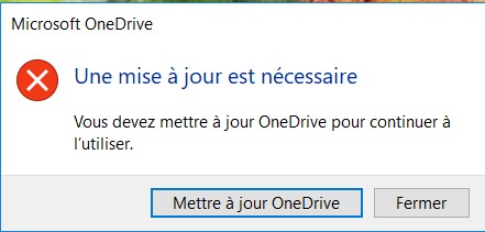 Probleme Mise A Jour Microsoft Onedrive Microsoft Onedrive
