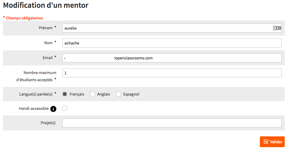 Modifier votre profil