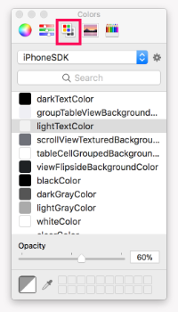 Xcode Color Palettes