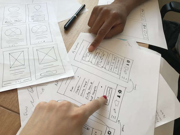 Usability testing can start as early as when you have wireframe sketches.