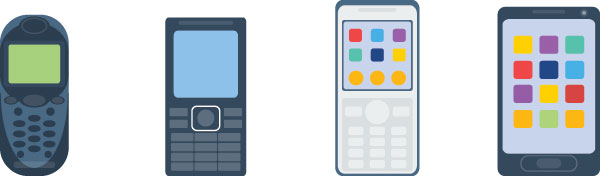 From physical buttons to touch screens, phones have changed over time.