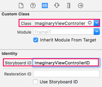 Storyboard view controller identity