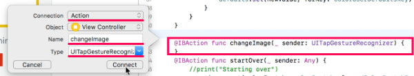 Configuring tap gesture action