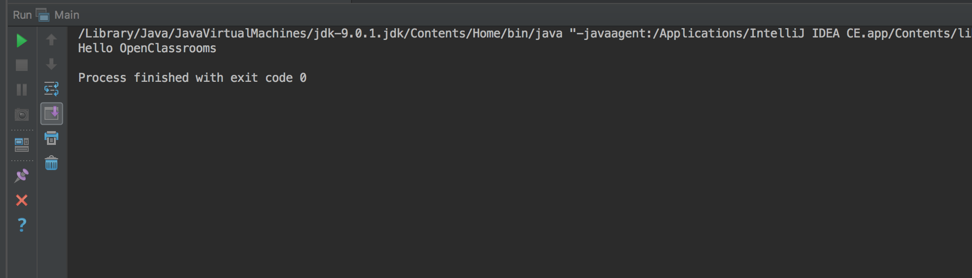 Notre programme HelloWorld avec IntelliJ