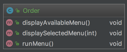 Diagramme de classes UML avec runMenu via IntelliJ Ultimate