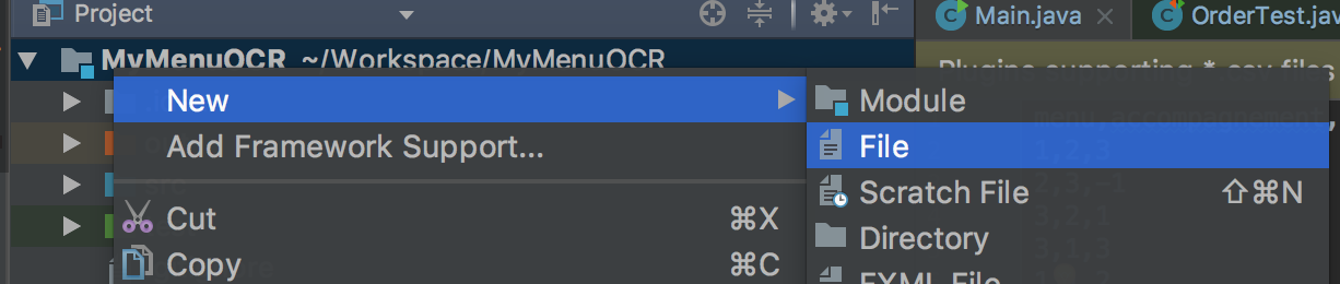 Nouveau fichier csv