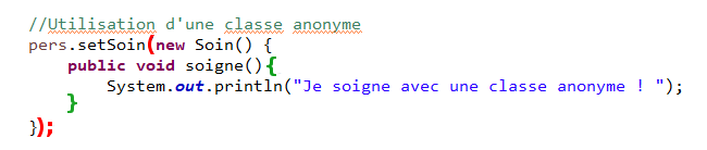 Découpage d'une classe anonyme