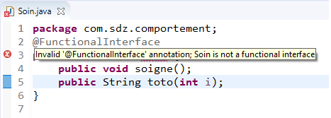 Problème dans l'interface fonctionnelle