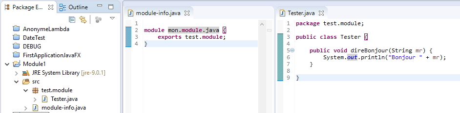 Premier module Java 9