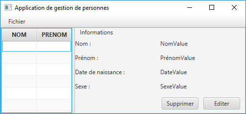 Premier lancement de votre application