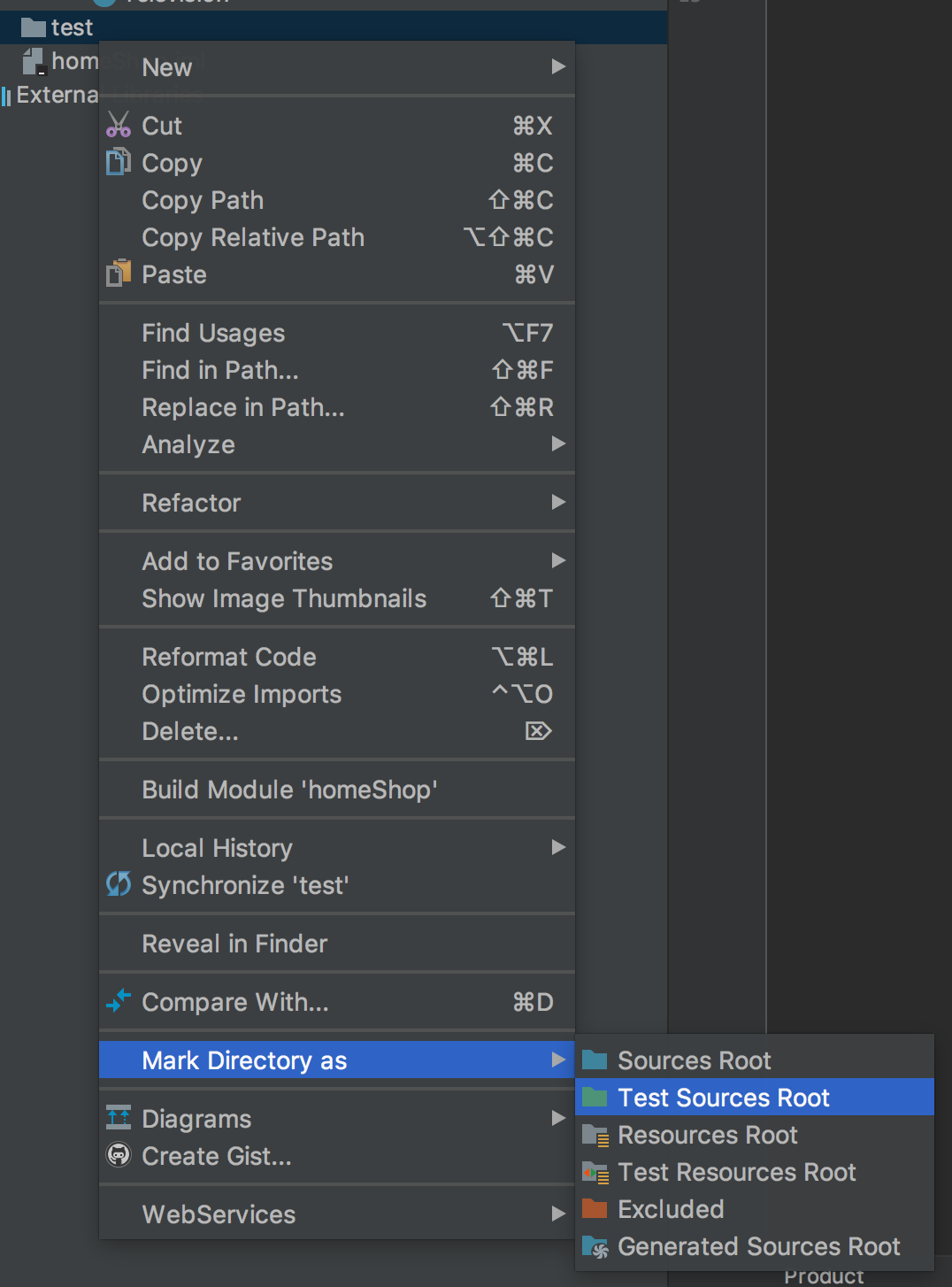 Test Sources Root