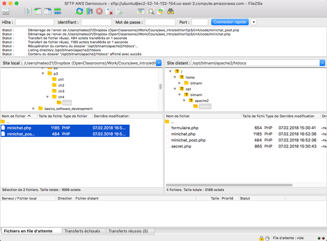 ec2 assuser ssh filezilla