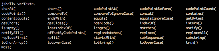 Possibilités String