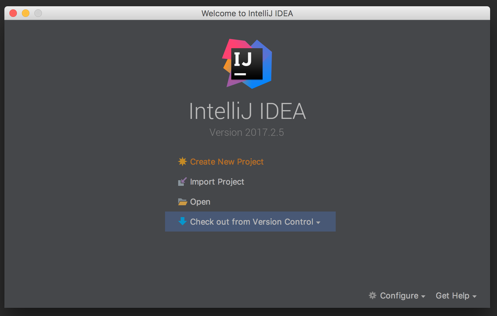 Check out from Version Control