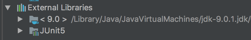 JUnit5.0 dans External Libraries
