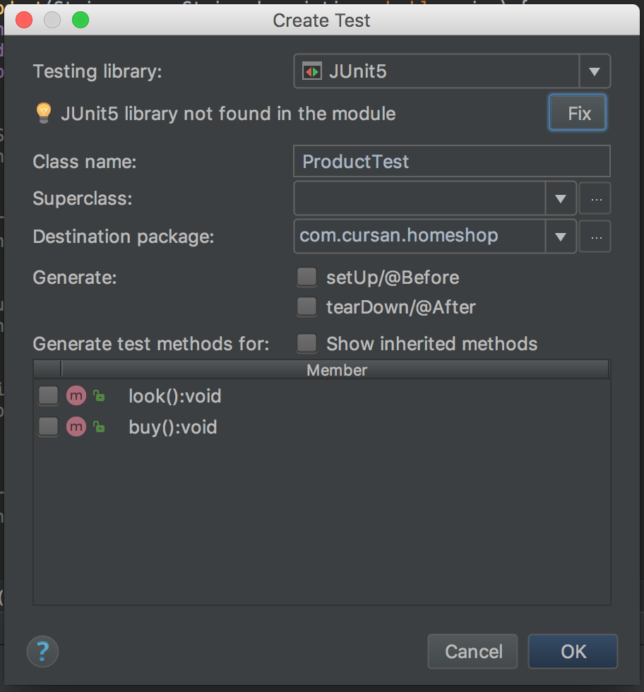 Création de test avec JUnit 5