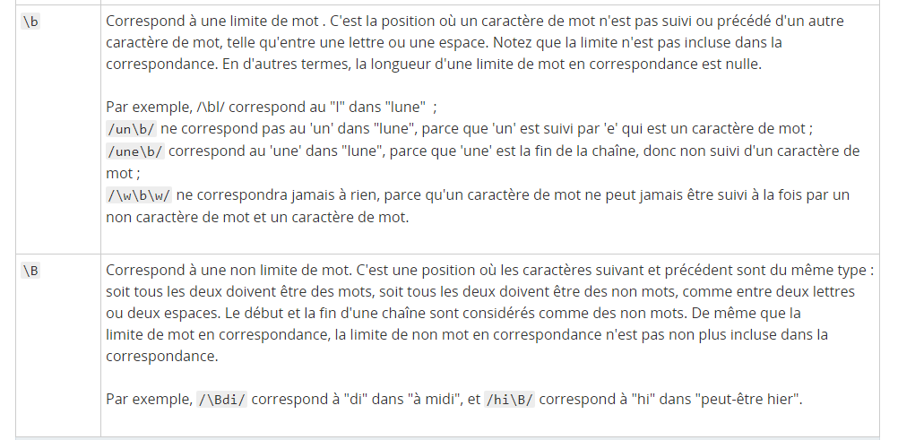 [Résolu] Regex Différence Entre \b Et \B - Page 1 - OpenClassrooms