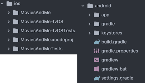 Nouveaux dossiers iOS / Android de notre application