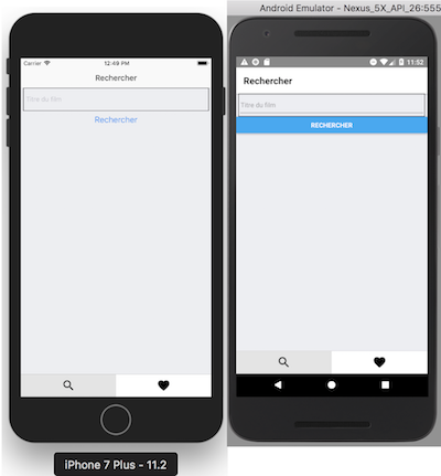 Application React Native avec du code natif fonctionnelle