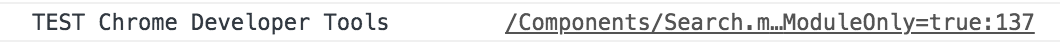 Log dans Chrome Developer Tools