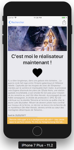 Changement d'une propriété de notre application avec Chrome developer tools (rendu côté application)