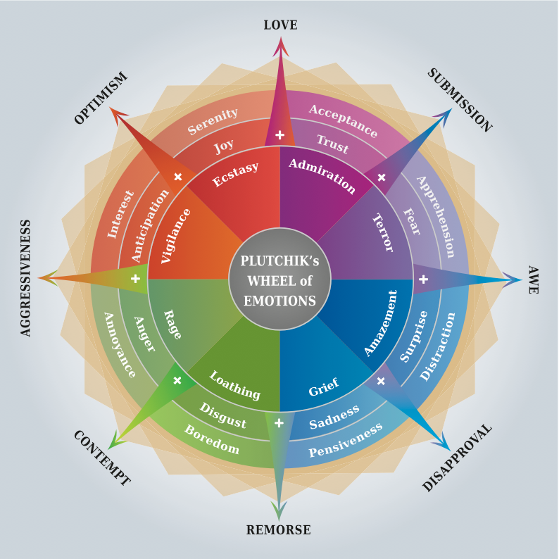 Spectrum of emotions in a visual hieararchy.