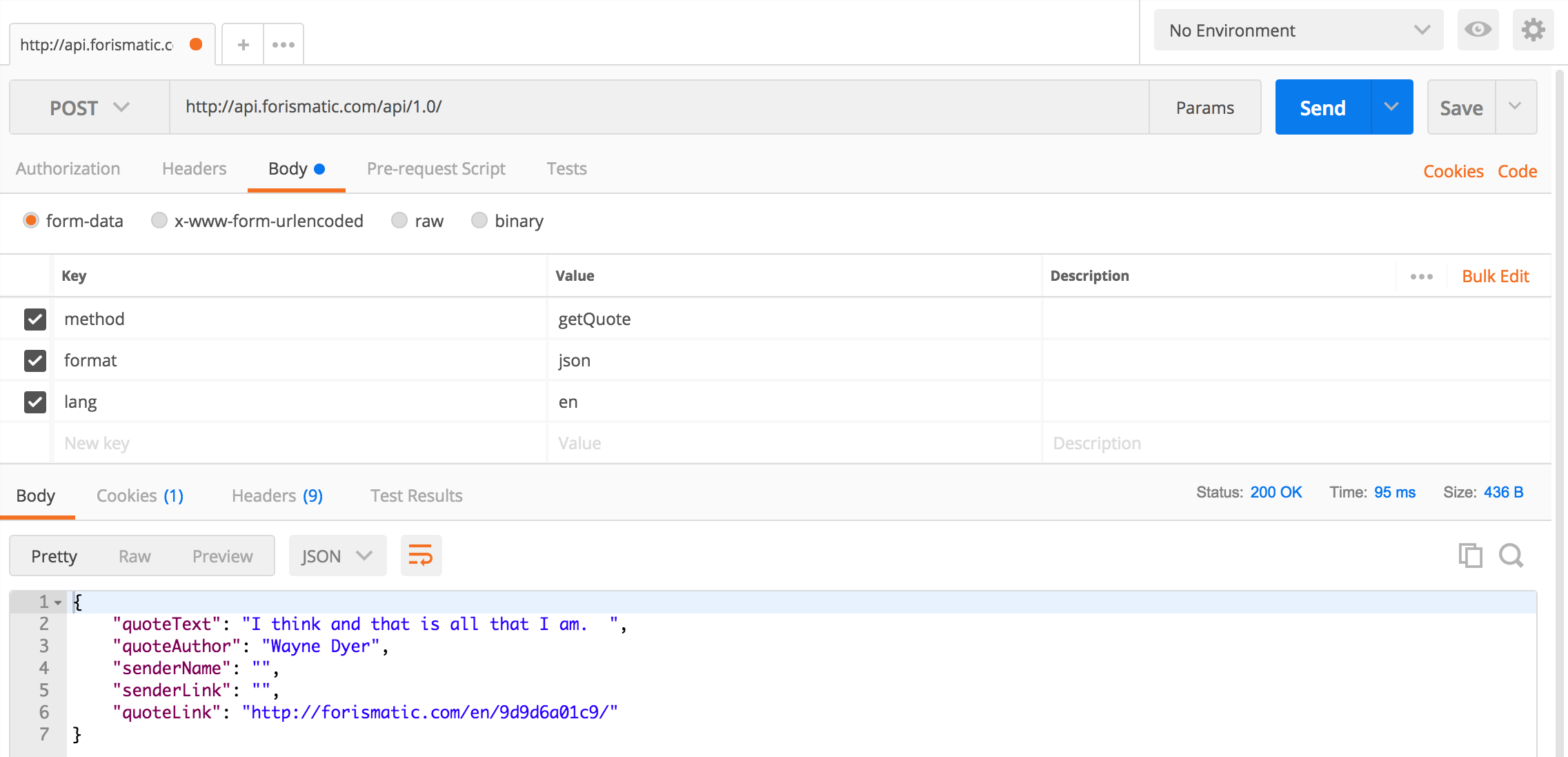 Prenez En Main L Api De Forismatic Avec Postman Lancez Des Appels Reseau En Ios Openclassrooms