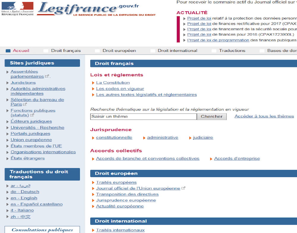Site Légifrance