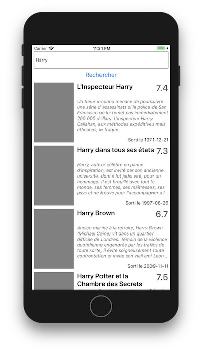 Texte du TextInput stocké dans le state et lancement d'une recherche