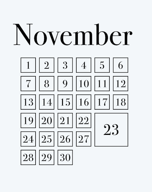 Sample Grid Calendar