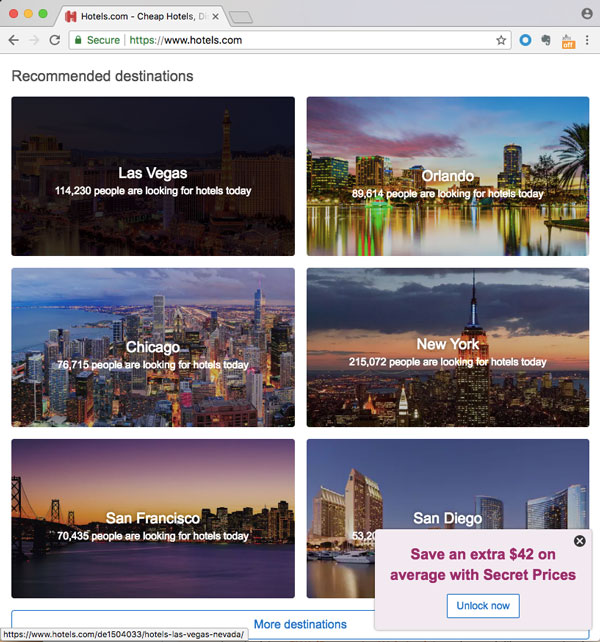 Screenshot of same website with smaller browser window with equal sized images.