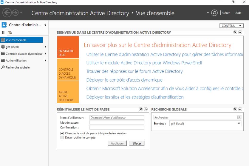 Centre d’administration Active Directory