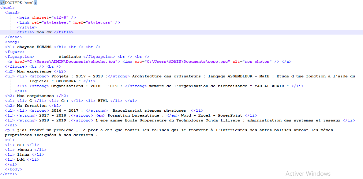 insérer une image de fond en CSS3 par ChaymaeEchams page 1