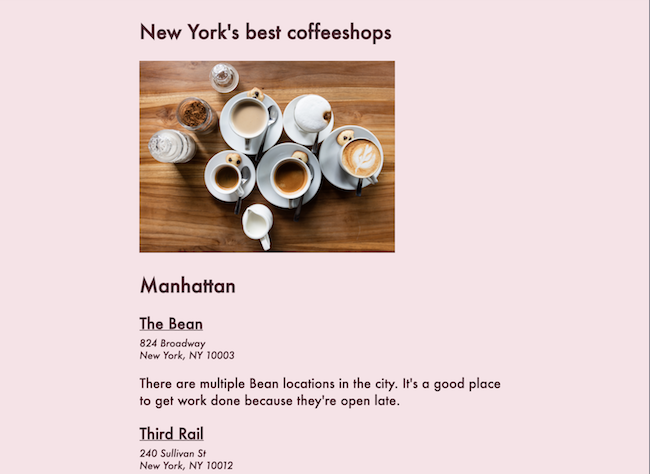 Article on New York's coffeeshops