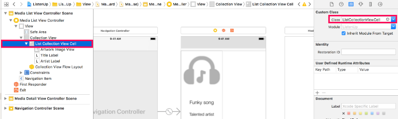 Configure cell subclass attribute in storyboard