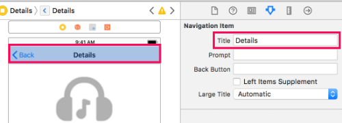 Changing navigation title