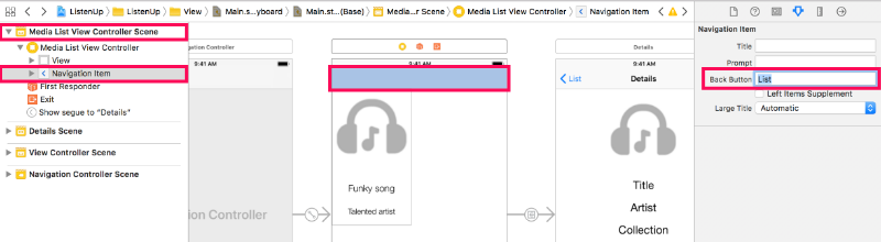 Configuring Back button