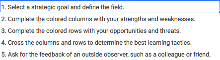 Step one is to define your personal strategy for learning.