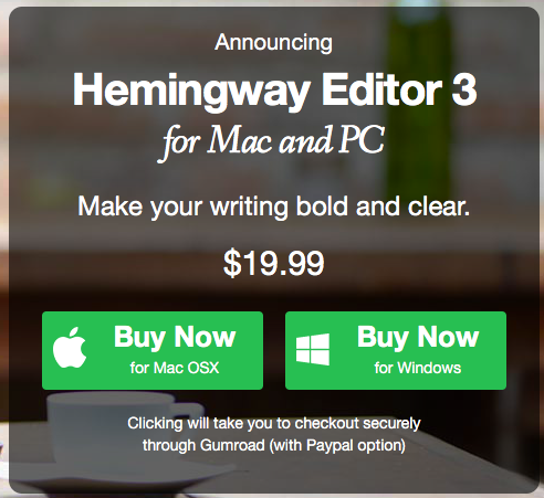 Screenshot for desktop version of Hemingway App.