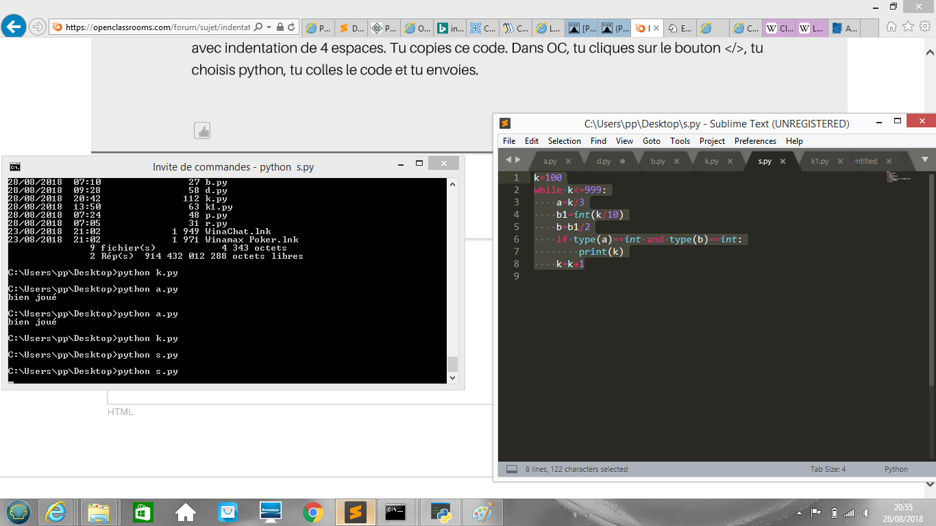 IndentationError: unindent does not match any... par PierrePetitjean ...