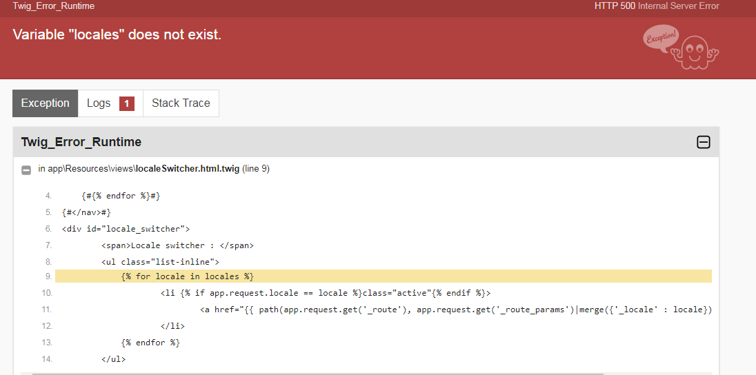 Exception detected. The exceptions. Unable to load friends