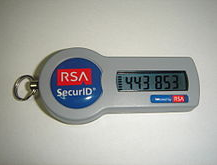 Un authentifieur de la marque RSA SecurID