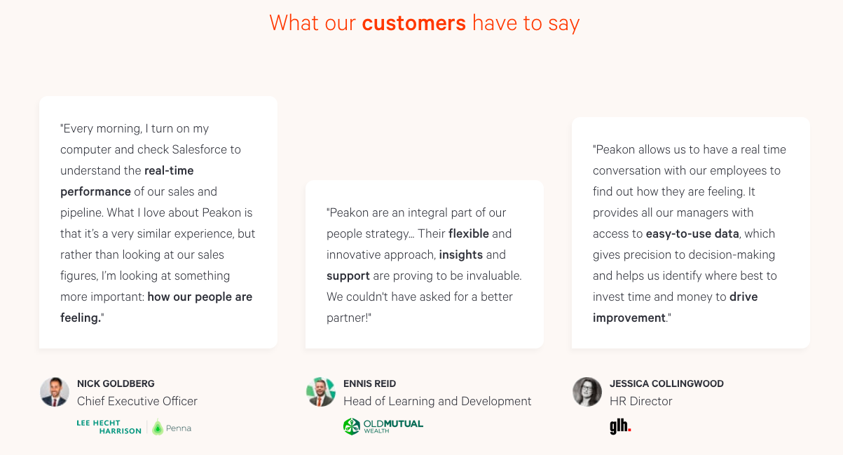 Customer reviews of an e-commerce site with very positive reviews on the performance of the real-time analysis, the ease of use of the data collected and the quality of the customer support