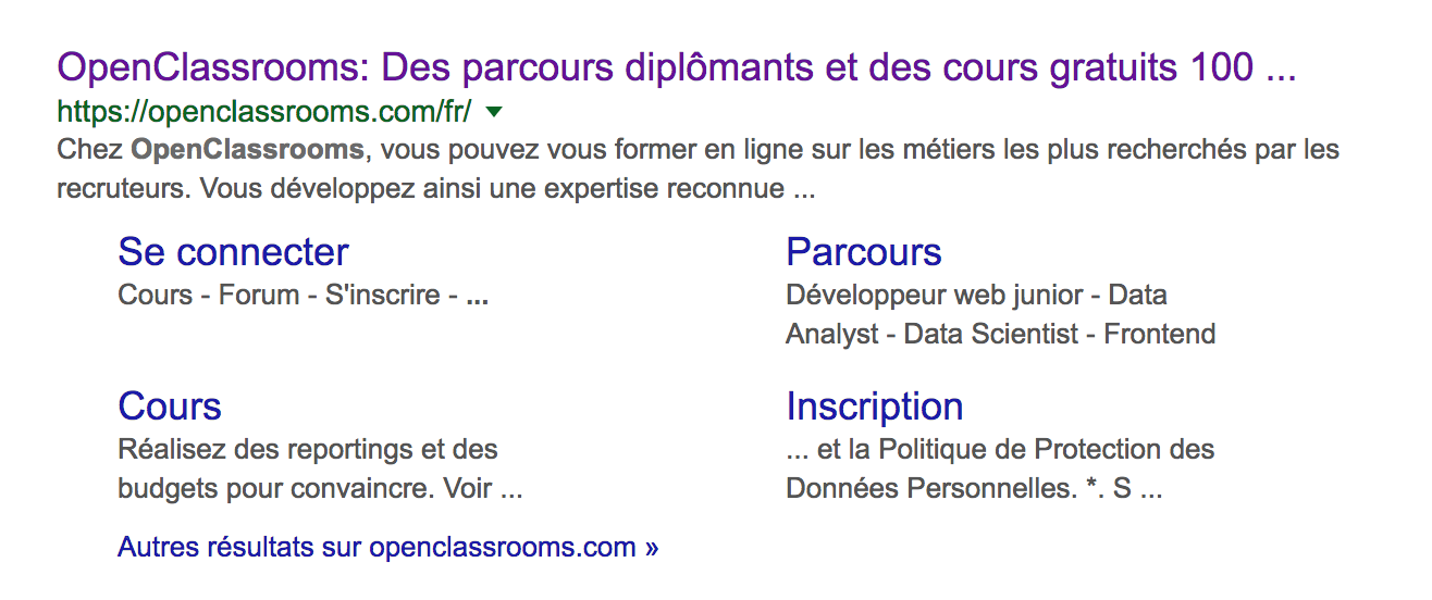 Résultats d'une recherche