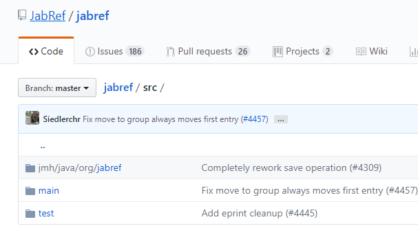 Main folder for jabref