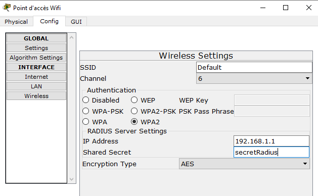 Configuration IP du point d’accès