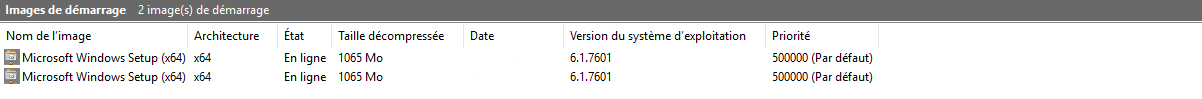 Images de démarrage à partir d’un média Windows 2008