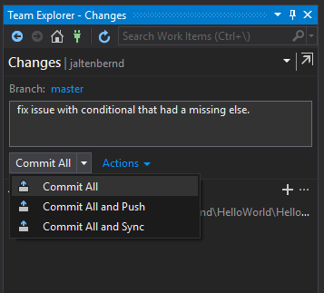 Push back to the server - Set Up Your .NET Coding Environment With Visual  Studio - OpenClassrooms