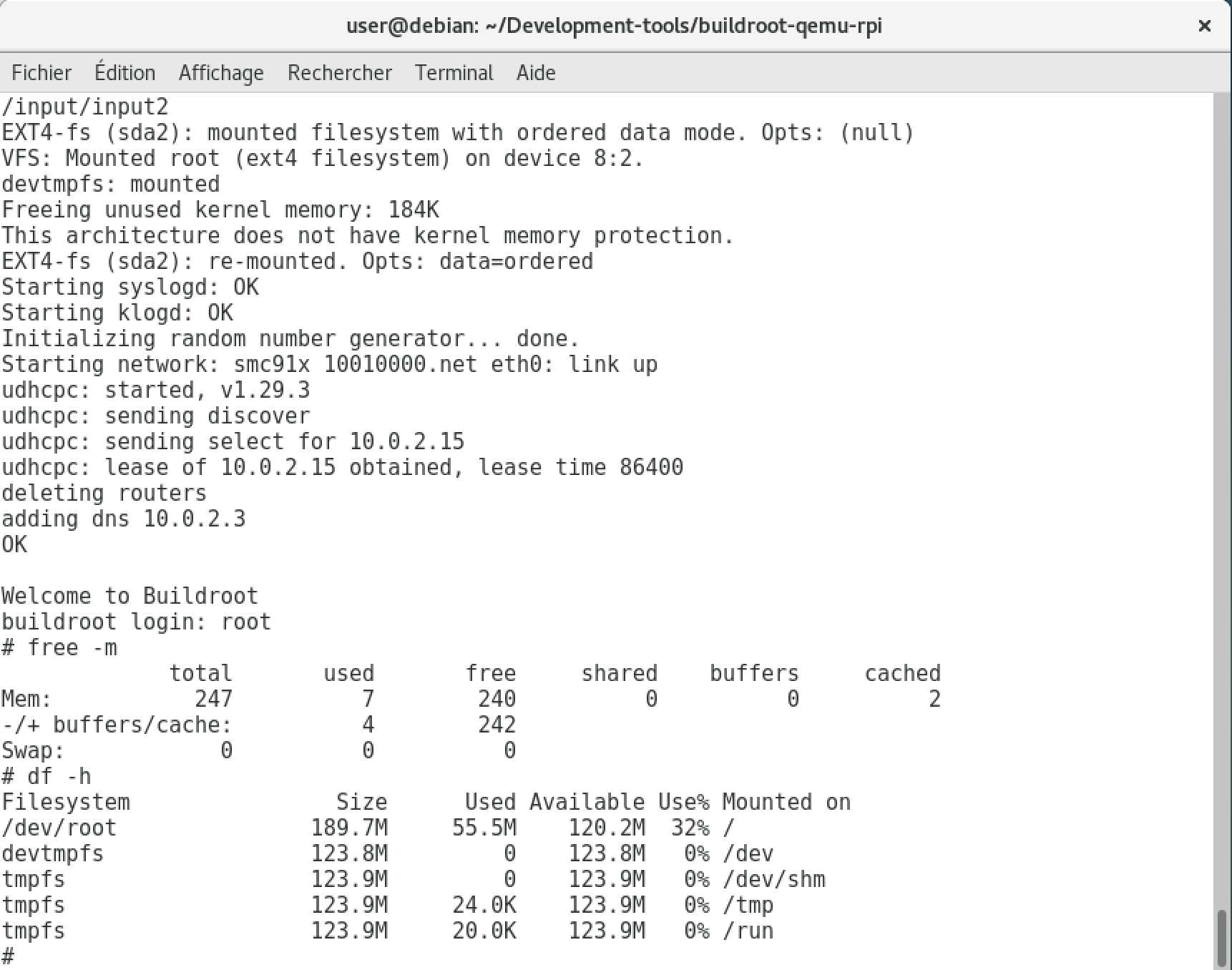 Image générée pour Raspberry PI 1