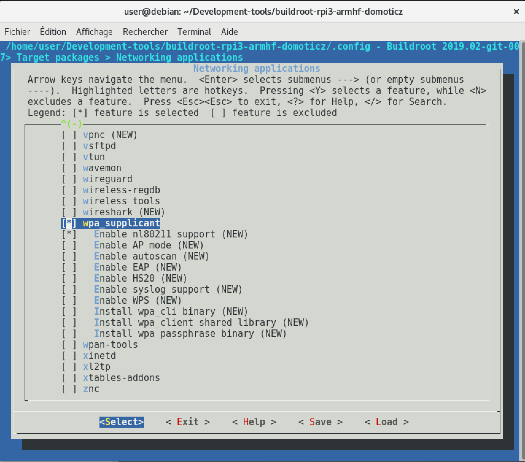 Activation de wpa_supplicant.